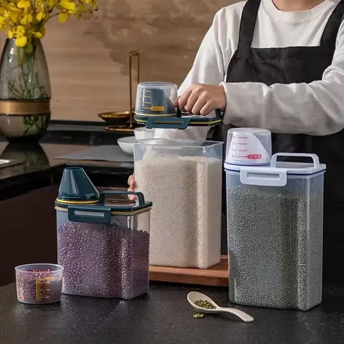 Seau de rangement en plastique pour nourriture pour chiens et chats