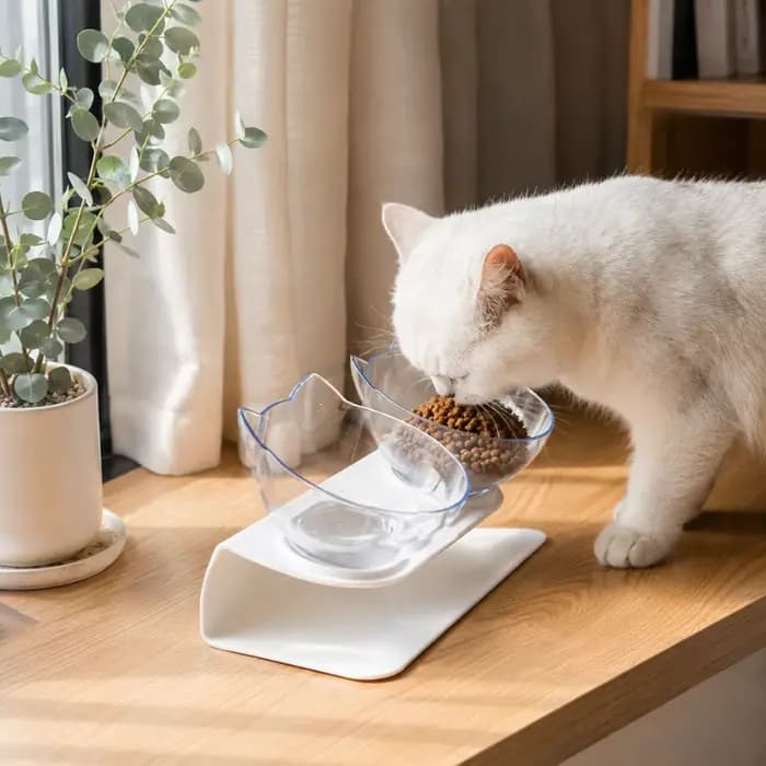 Bol orthopédique incliné à 15 degrés pour chat