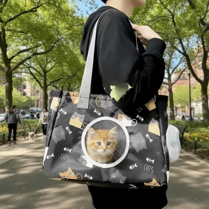 Sac de transport pour chat Portable pratique Oxford grande capacité sac à dos pour animaux de compagnie respirant motif de dessin animé sac à main pour chien pour chats chiens chiot