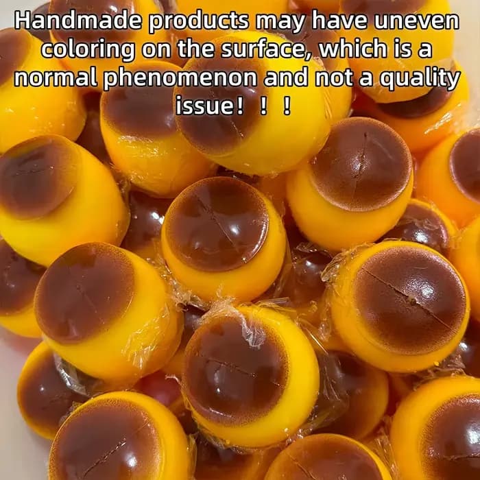 Jouet Squishy Créatif en Forme de Pudding au Caramel