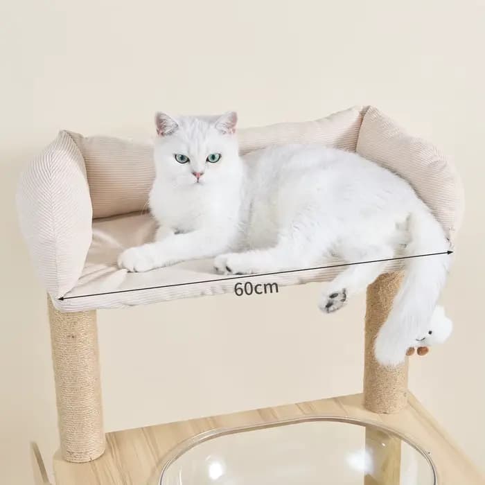 Arbre à chat en bois haut avec condo