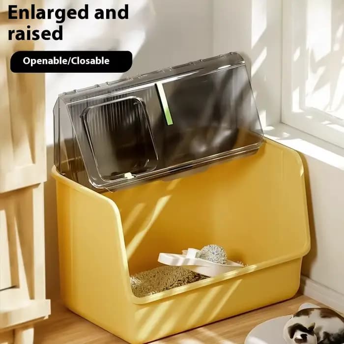 Bac à litière pour chat entièrement fermé, Extra Large, Anti-éclaboussures, Anti-odeur, empêche le suivi de la sortie supérieure, toilettes pour chaton