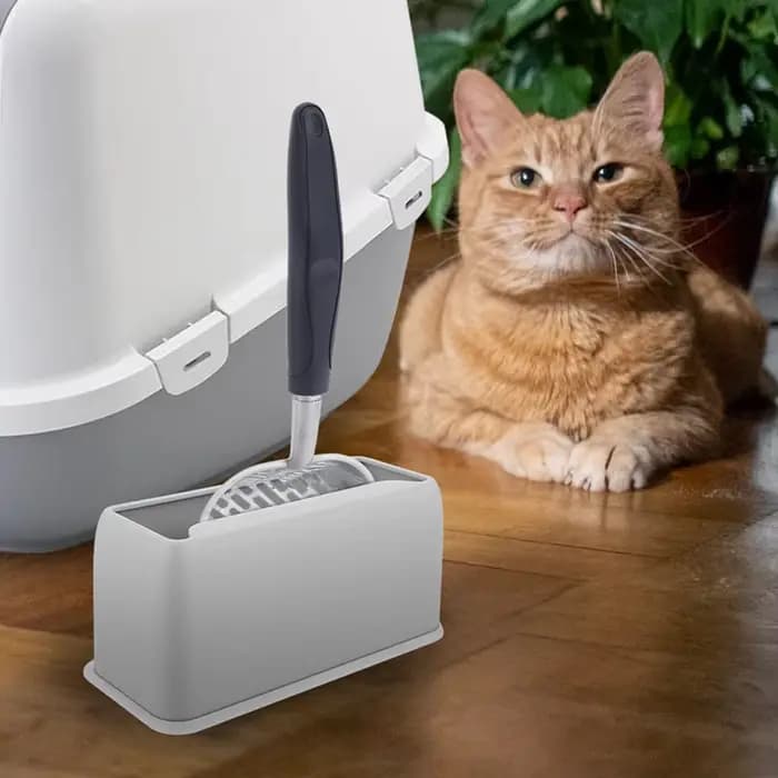 Support de rangement assressentipour bac à litière pour chat