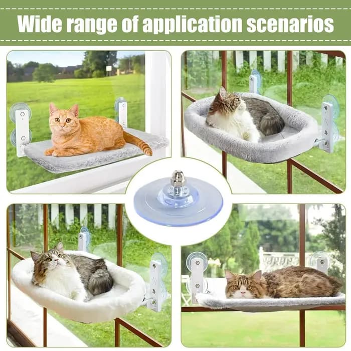 Hamac pour chat à ventouses