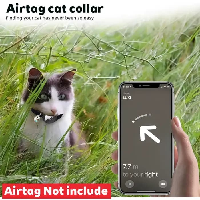 Collier élastique sécurisé pour chat AirTag