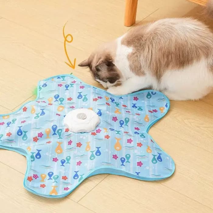 Jouet interactif électrique pour chat : tourne-disque sonore