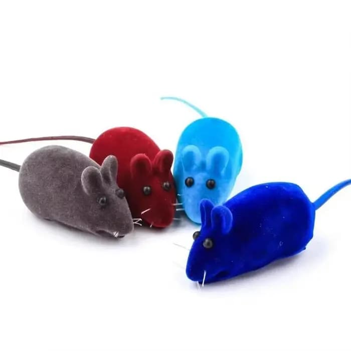 Jouet interactif pour chat en forme de souris avec son couineur