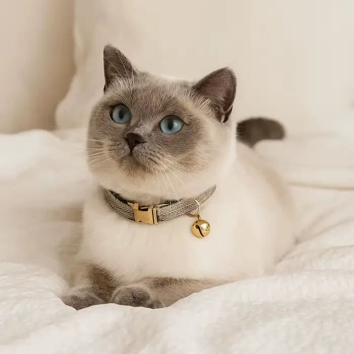 Collier pour chat réglable et Durable avec cloche, boucle en métal de couleur unie, collier pour chien de compagnie, collier personnalisé pour chats et chiens