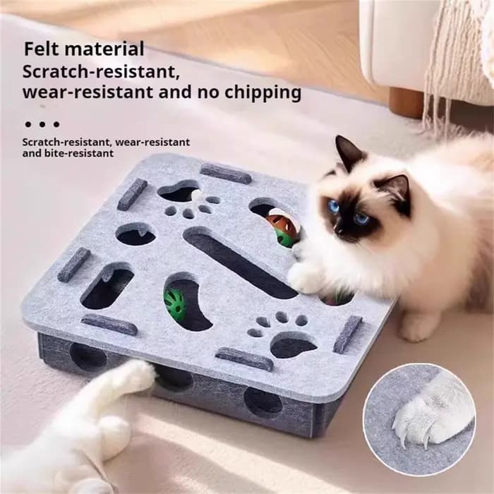 Jeu de labyrinthe en feutre pour chat