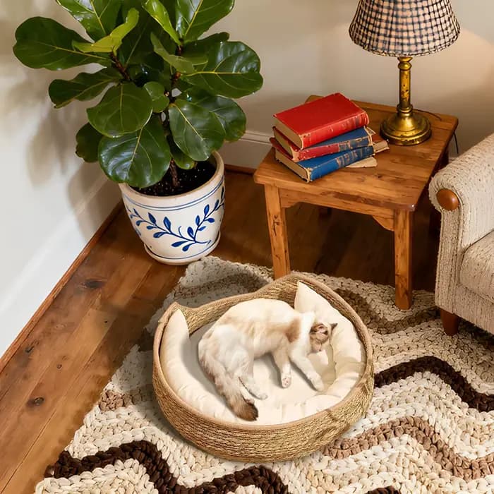 Panier pour chat en corde de coton