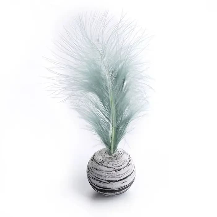 Jouet en plumes de chat, balle en mousse, amusant, pour chaton, jouet interactif, fournitures pour animaux de compagnie