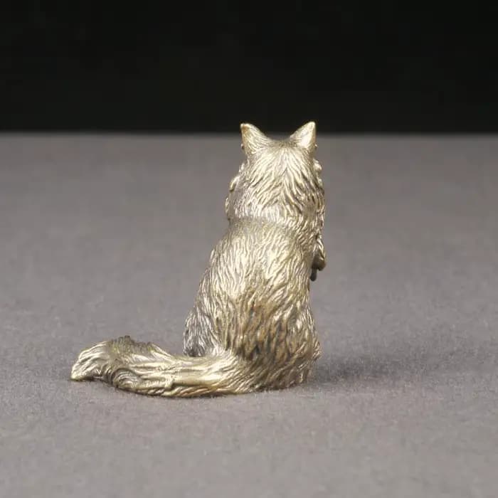 Figurines miniatures Maine Coon en laiton