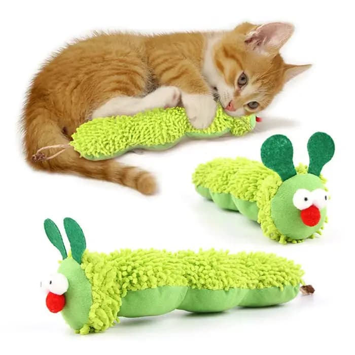 Jouet d'auto-plaisir pour chat, peluche pour animal de compagnie, chat amusant pour soulager l'ennui, jouet pour petit animal résistant aux rayures et aux morsures