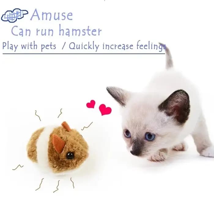 Jouet de souris en peluche coule pour animal de compagnie