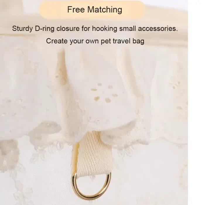 Sac de transport pour chat en maille de dentelle