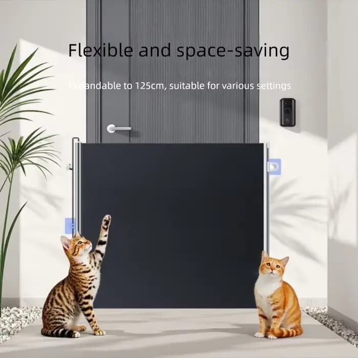 Porte rétractable automatique multifonctionnelle pour animaux de compagnie