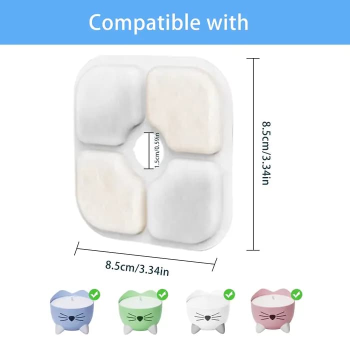 Filtres de remplacement pour fontaine d'eau pour animaux de compagnie