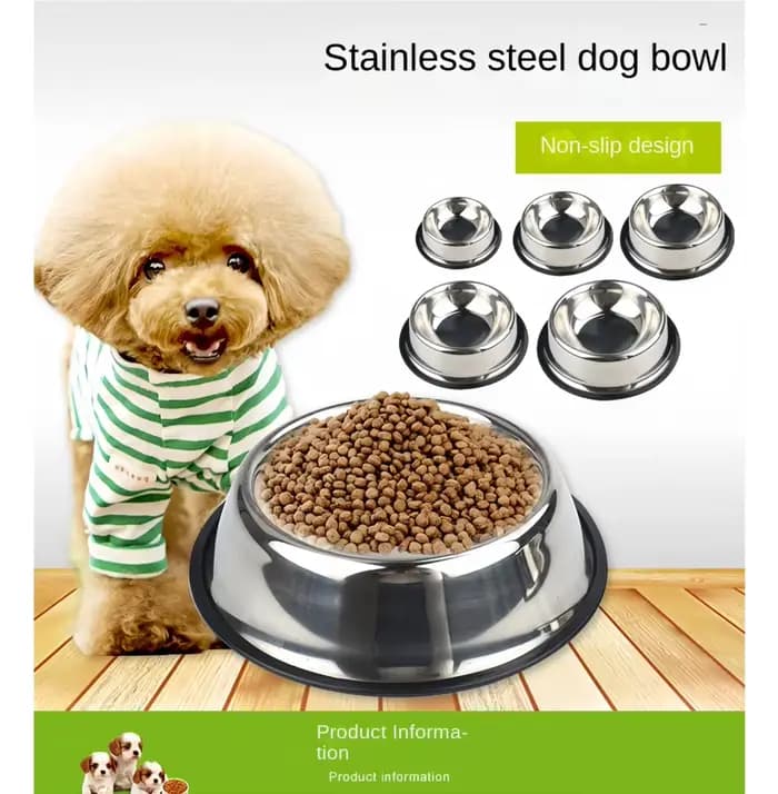 Bol en acier inoxydable pour chien et chat