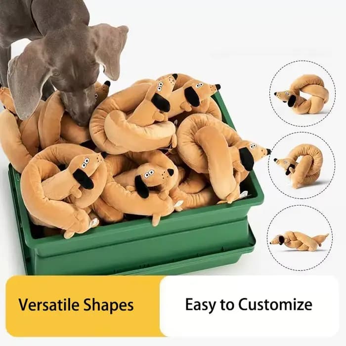 Jouet en peluche teckel Long grinçant