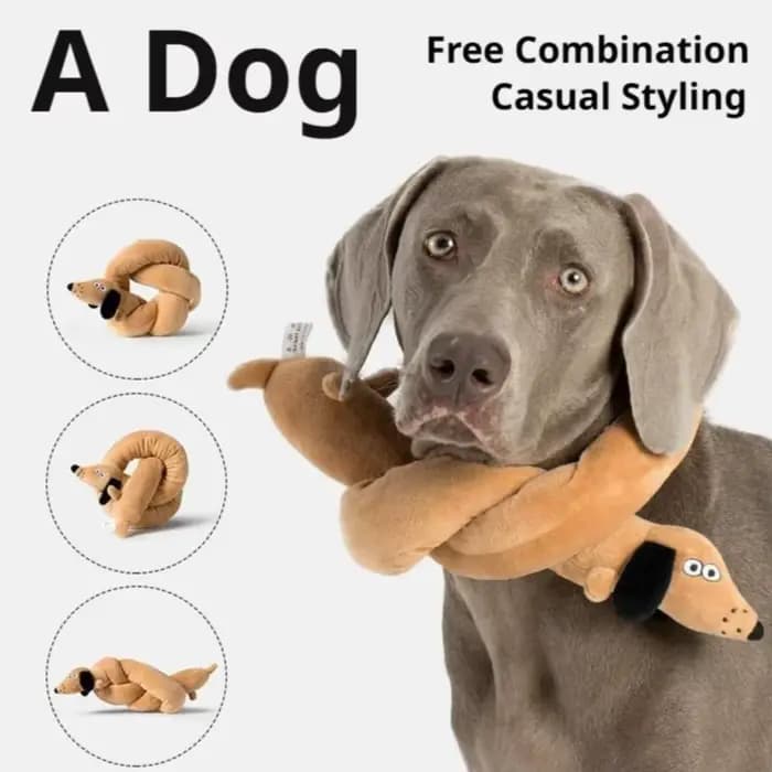 Jouet pour chien en forme de saucisse