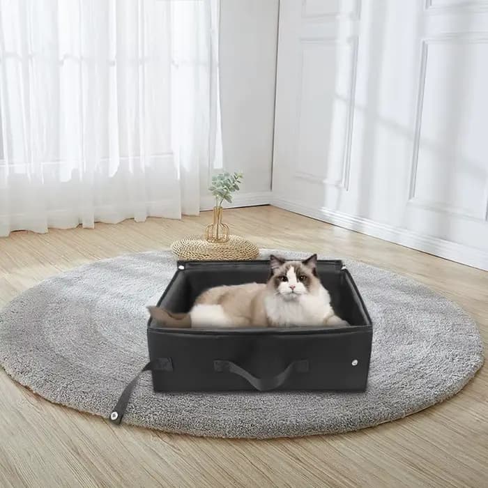 Bac à litière pliable pour chat en plein air