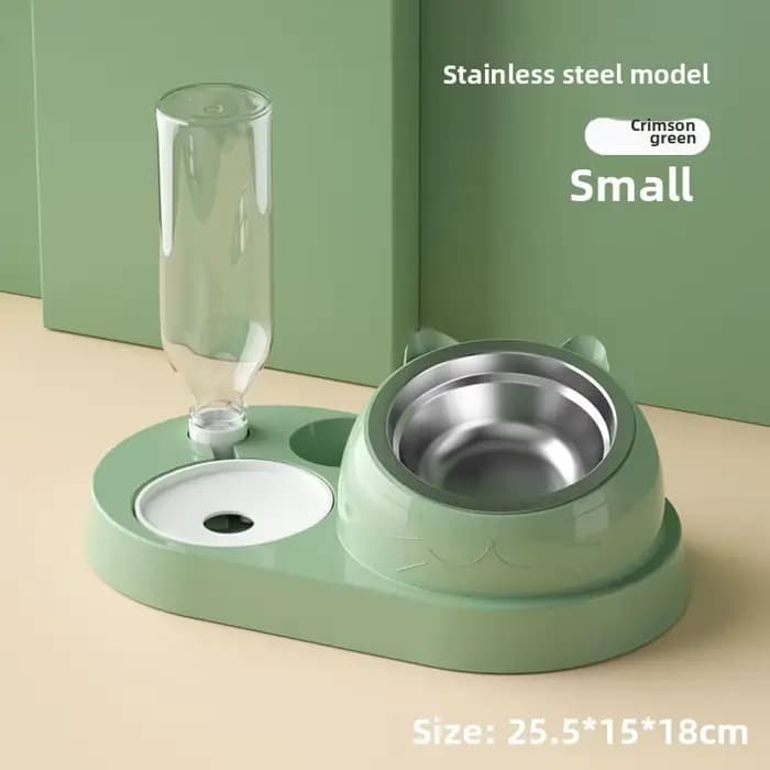 Nouveau 2-en-1 chat bol distributeur d'eau stockage
