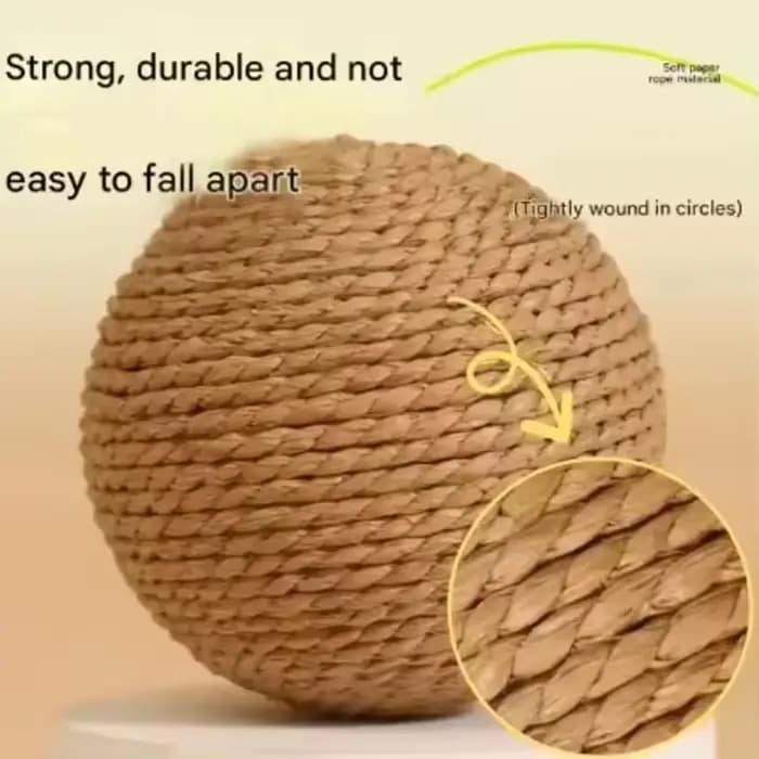 Balle à gratter pour chat résistante aux morsures de 8 cm | Jouet interactif pour chaton
