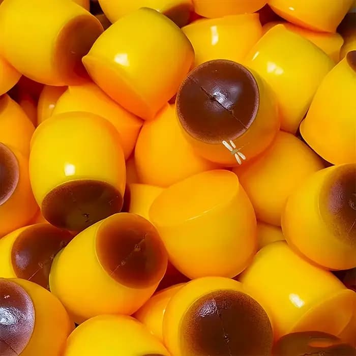 Jouet Squishy Créatif en Forme de Pudding au Caramel