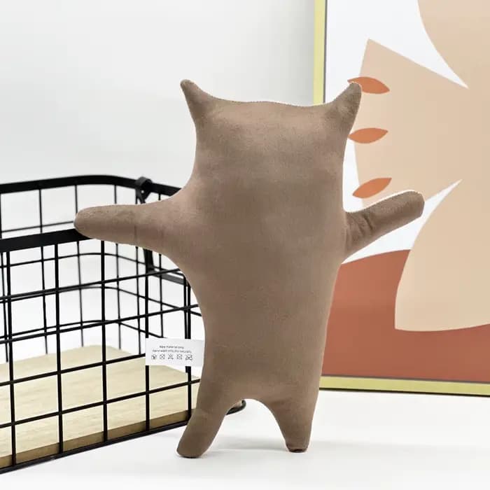 28 cm chat heureux en peluche