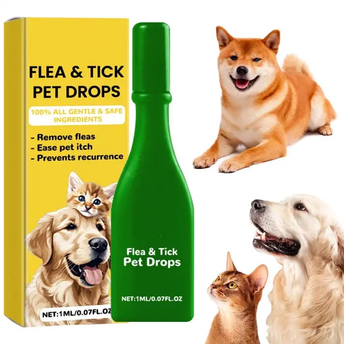 Gouttes anti-puces pour chats – Élimine les puces et les lentes