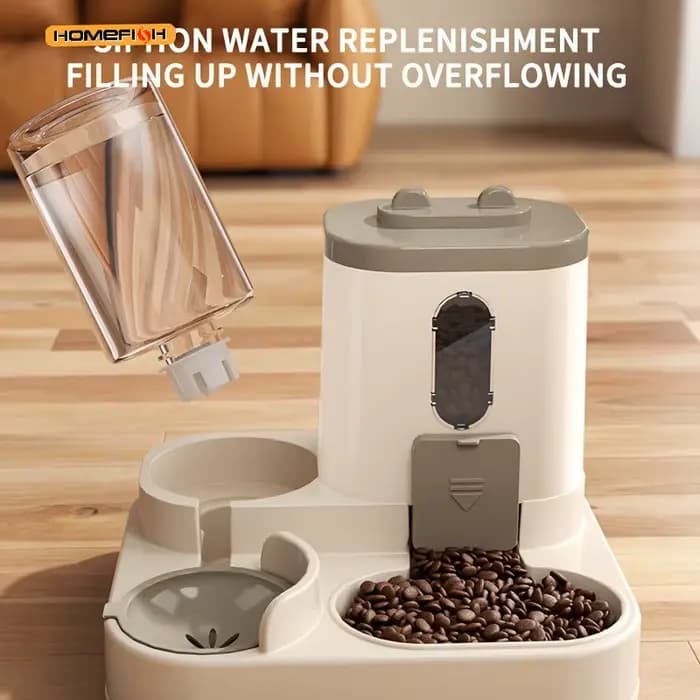 Distributeur d'eau et de nourriture pour chat 2 en 1