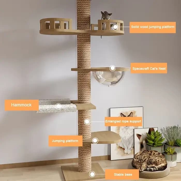 Plancher d'arbre pour chats