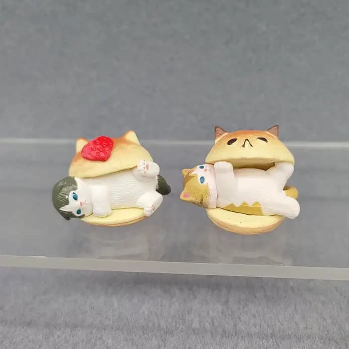 Burger chat boîte aveugle chats figurine jouet modèle décoration ornements cadeaux d'anniversaire