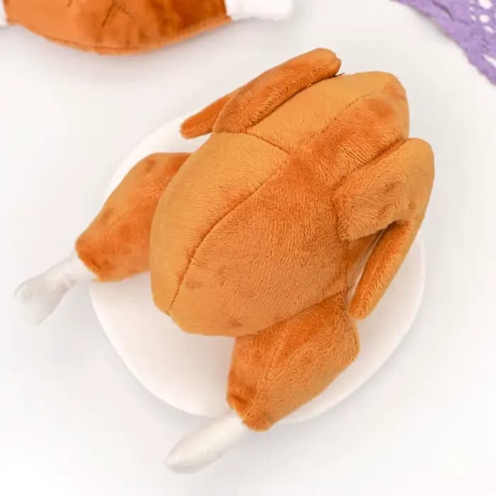 Jouet en peluche de poulet rôti grinçant pour animaux de compagnie-jouet à mâcher doux