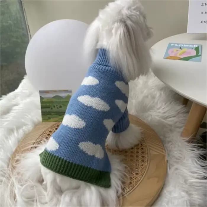 Pull nuage pour chien, vêtements chauds pour chats au printemps