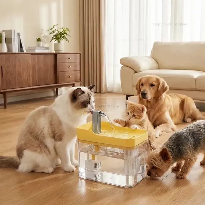 Fontaine à eau pour chat avec filtre automatique