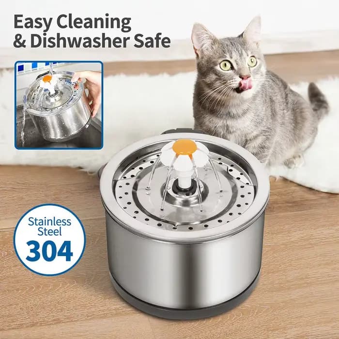 Fontaine pour animaux de compagnie en acier inoxydable 2