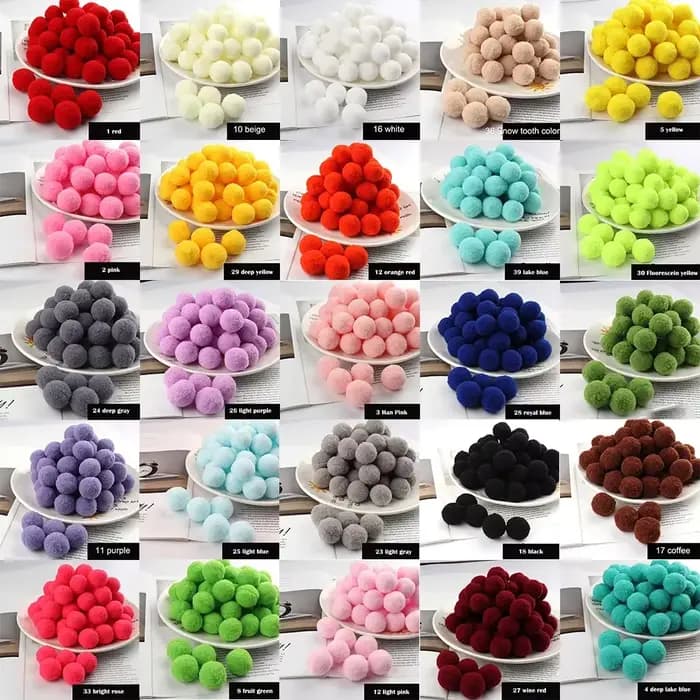 Pompons 8/10/15/20/25/30mm