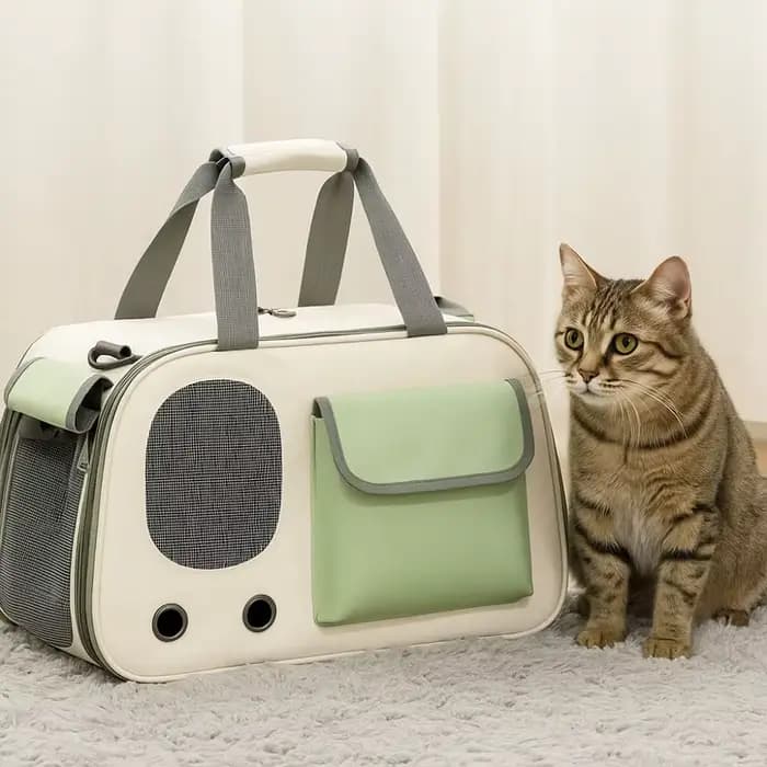 Sac de transport pour animaux de compagnie respirant