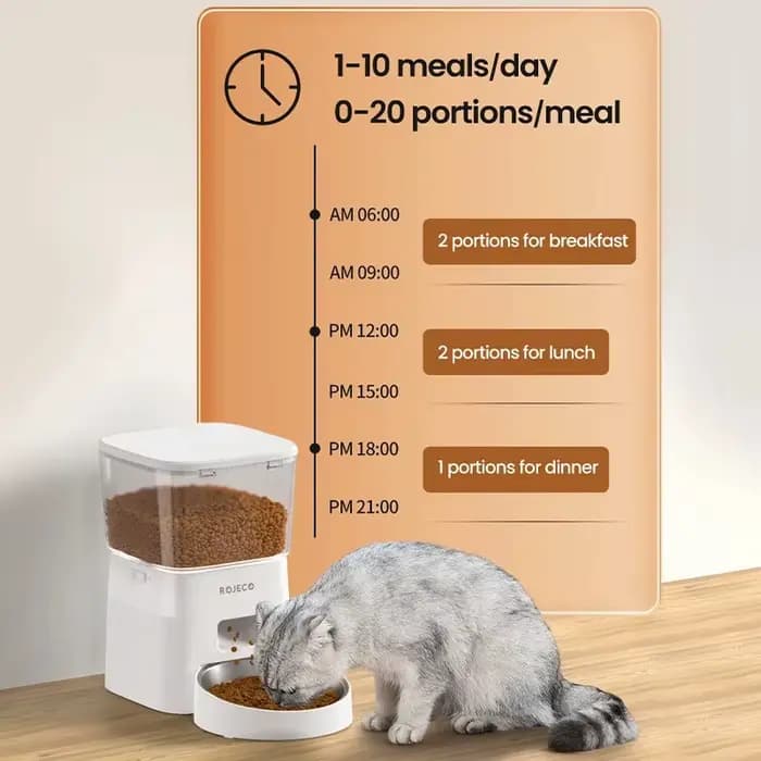 ROJECO 2L mangeoire automatique pour chat WIFI distributeur de nourriture pour animaux de compagnie intelligent pour