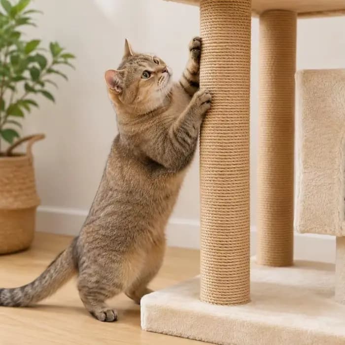 Poteau de remplacement en sisal naturel pour griffoir