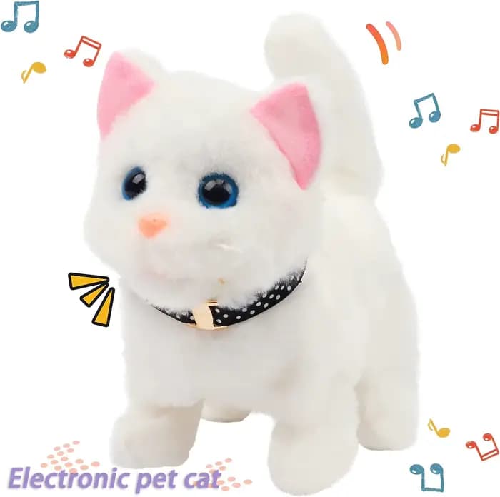 Jouet en peluche chat qui marche