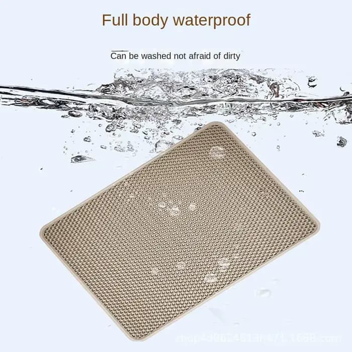 Tapis de litière pour chat grande taille en EVA double couche imperméable