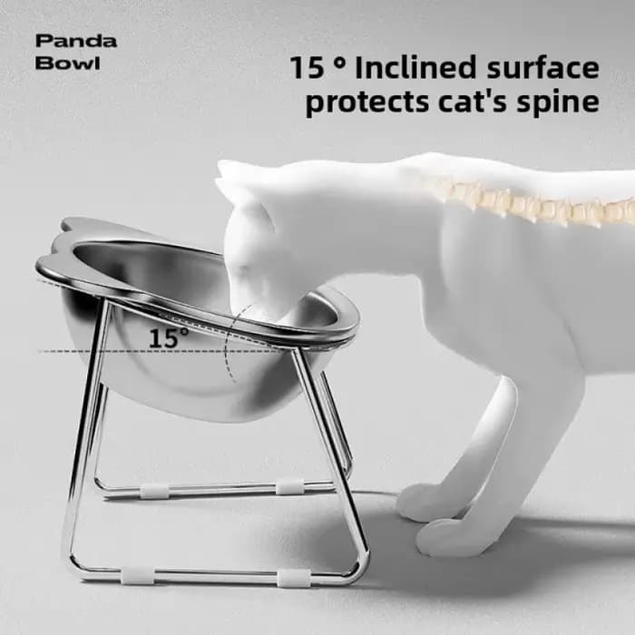 Bol pour chat, bol pour animaux de compagnie en acier inoxydable