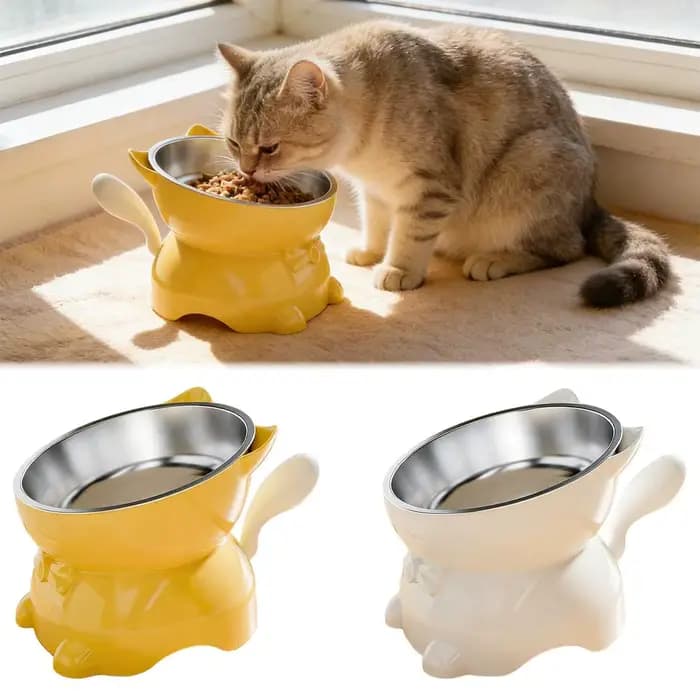 Bol créatif en forme de tête de chat