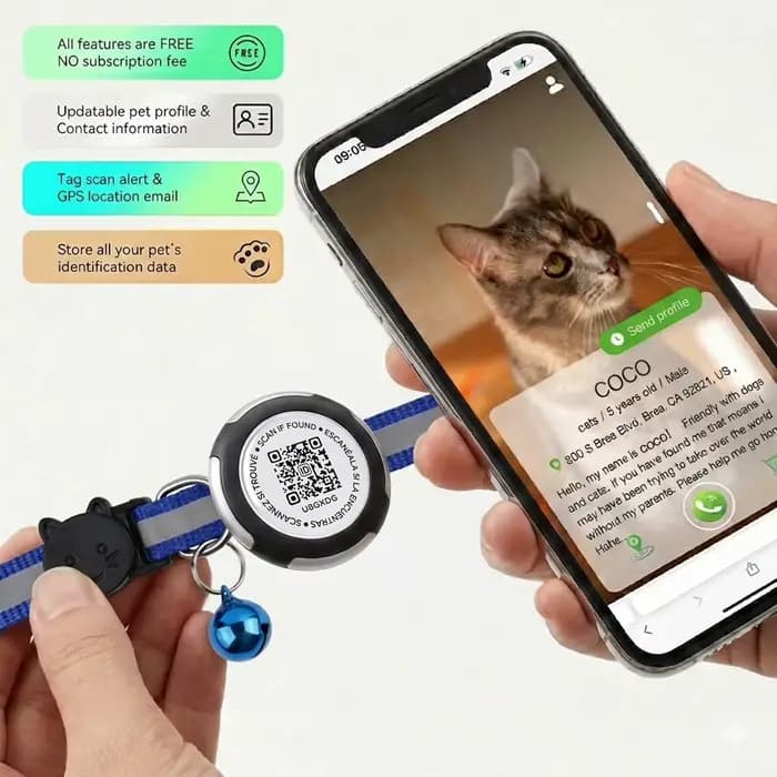 Collier pour animaux de compagnie avec support AirTag