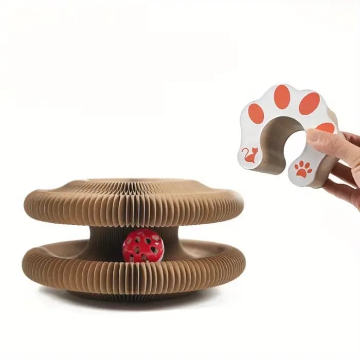 Gratte-chat en carton torsadé durable – Jouet de jeu interactif