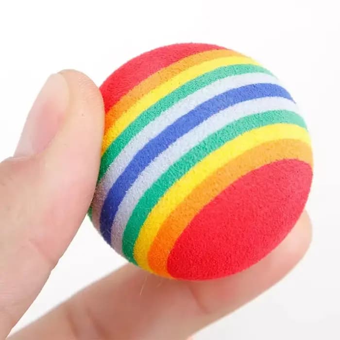 10 pièces/5 pièces arc-en-ciel chat jouets balle interactive