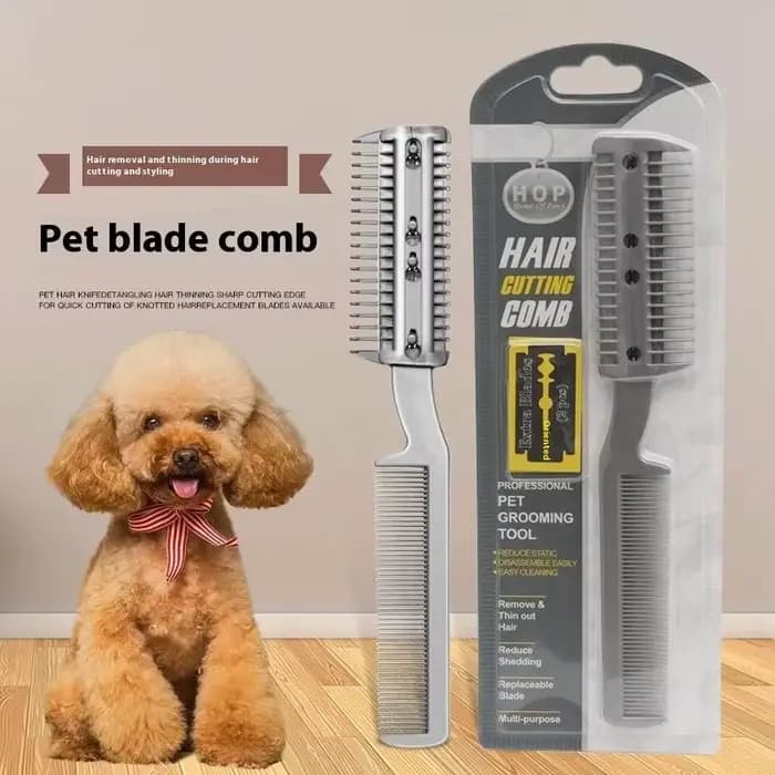 Tondeuse et peigne de toilettage pour animaux de compagnie avec 2 lames