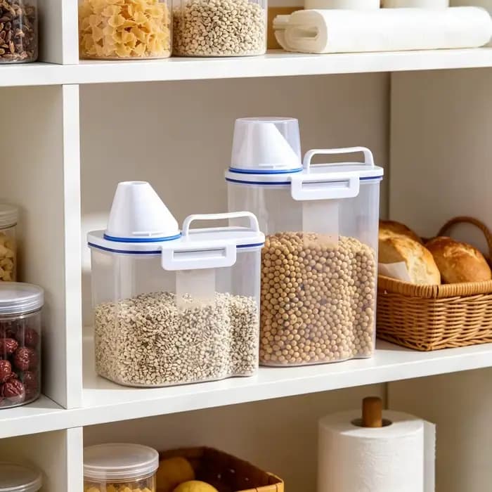 Conteneur hermétique pour aliments pour animaux de compagnie – Bac durable de grande capacité avec pelle
